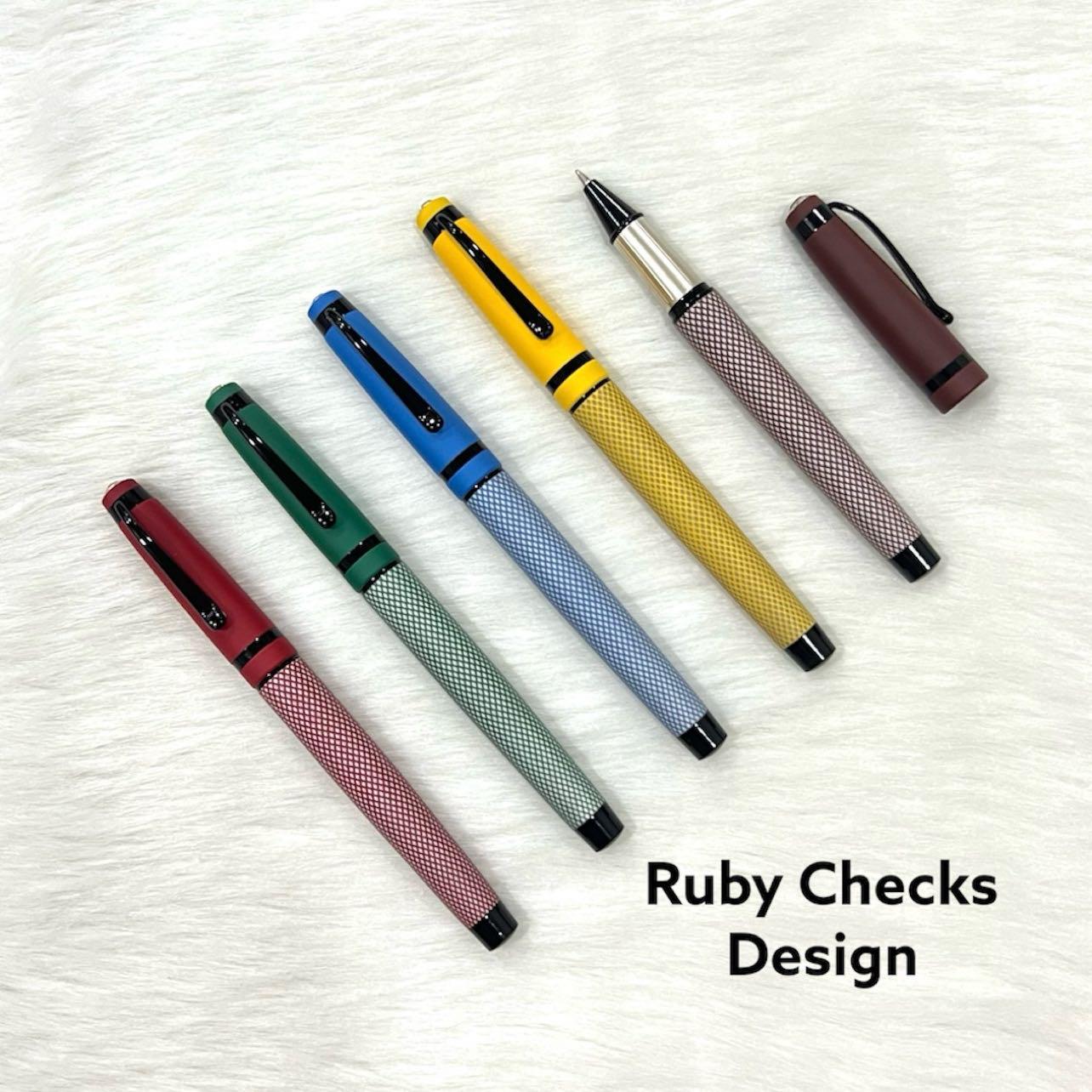PENS RUBBY CHECKS DESIGN